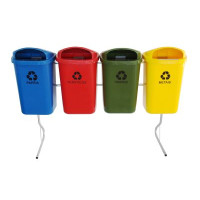 CONJUNTO PARA COLETA SELETIVA DE 50L COM 4 LIXEIRAS CONJUNTO PARA COLETA SELETIVA DE 50L COM 4 LIXEIRAS